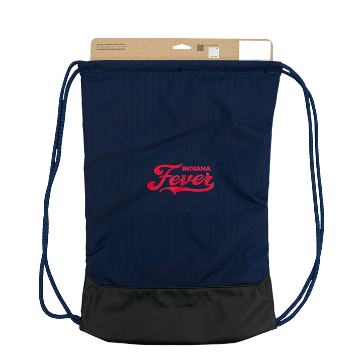 Indiana Fever Wordmark Brasilia Gymsack in Navy by Nike