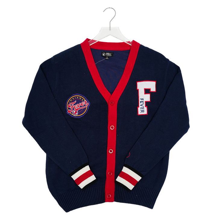 Adult Indiana Fever 3 Button Cardigan in Navy by FISLL