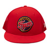 Youth Indiana Fever 9FIFTY Trucker Hat in Red by New Era - Front View