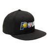 Adult Indiana Pacers 2024 NBA Playoffs 9FIFTY Hat in Black by New Era - Angled Right Side View