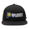 Adult Indiana Pacers 2024 NBA Playoffs 9FIFTY Hat in Black by New Era - Front View