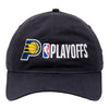 Adult Indiana Pacers 2024 NBA Playoffs 9Twenty Hat in Black by New Era - Front View