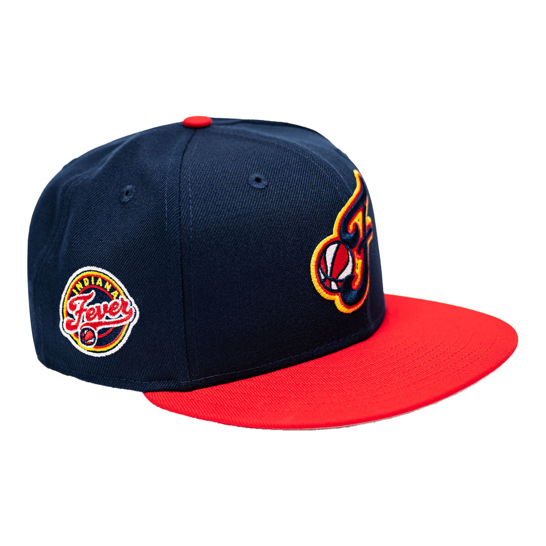 Adult Indiana Fever Secondary Logo 9Fifty Hat in Navy by New Era - Angled Right Side View