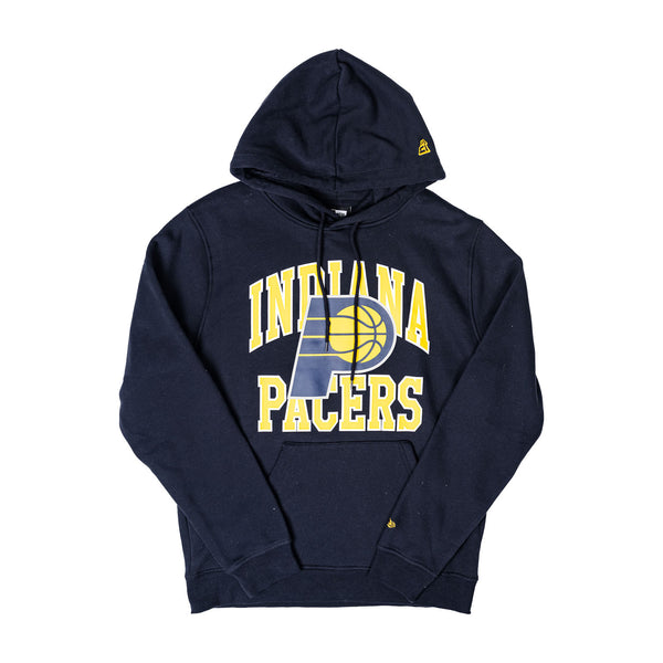 Adult Indiana Pacers 23-24' Tip-Off Hooded Sweatshirt in Navy by New Era - Front View