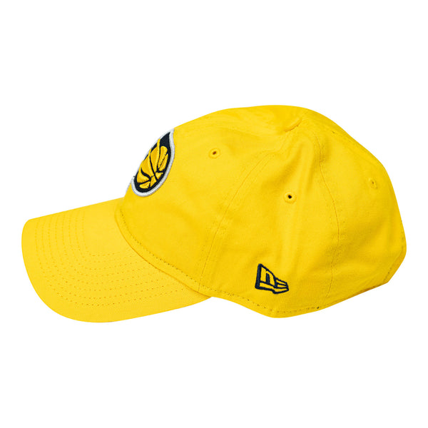 Adult Indiana Pacers Primary Logo Core Classic 9Twenty Hat in Gold by New Era - Left Side View