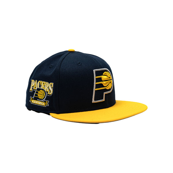 Adult Indiana Pacers Hidden 59Fifty Hat in Navy by New Era - Angled Right Side View
