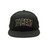 Adult Indiana Pacers Wordmark Logo 9Fifty Hat in Black by New Era - Front View