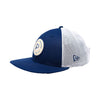 Adult Indiana Pacers LP Circle Patch 9Fifty Hat in Navy by New Era - Angled Left Side View