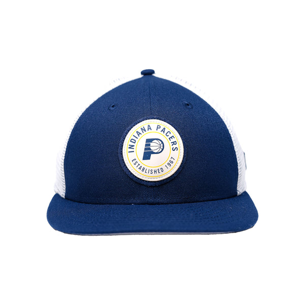 Adult Indiana Pacers LP Circle Patch 9Fifty Hat in Navy by New Era - Front View