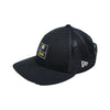 Adult Indiana Pacers LP Label Patch 9Fifty Hat in Navy by New Era - Angled Left Side View