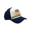 Adult Indiana Pacers 9FORTY Stacked Hat in Navy by New Era - Angled Right Side View