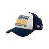 Adult Indiana Pacers 9FORTY Stacked Hat in Navy by New Era - Angled Left Side View