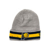 Adult Indiana Pacers Banded Stripe Knit Hat in Grey by New Era