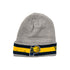 Adult Indiana Pacers Banded Stripe Knit Hat in Grey by New Era - Front View