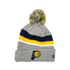 Adult Indiana Pacers Heather Pom Knit Hat in Grey by New Era