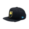 Adult Indiana Pacers 23-24' CITY EDITION State Icon 9FIFTY Hat in Black by New Era - Angled Left Side View