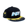 Youth Indiana Pacers 23-24' CITY EDITION 9FIFTY Snapback Hat in Black by New Era - Angled Right Side View