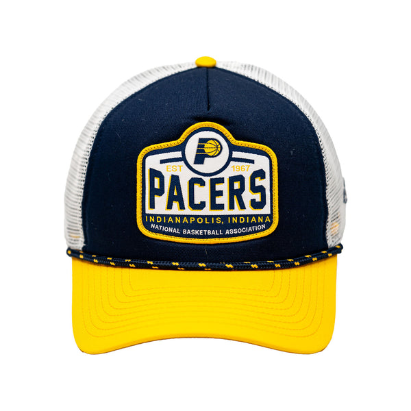 Adult Indiana Pacers Patch Rally Drive 9Forty Hat in White by New Era - Front View