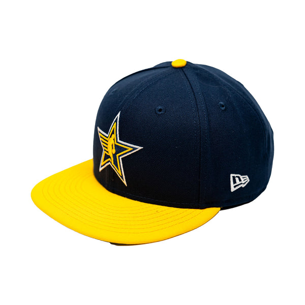 Adult NBA All-Star 2024 Indianapolis Logoman Star 9FIFTY Hat in Navy by New Era - Angled Left Side View