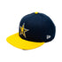 Adult NBA All-Star 2024 Indianapolis Logoman Star 9FIFTY Hat in Navy by New Era - Angled Left Side View