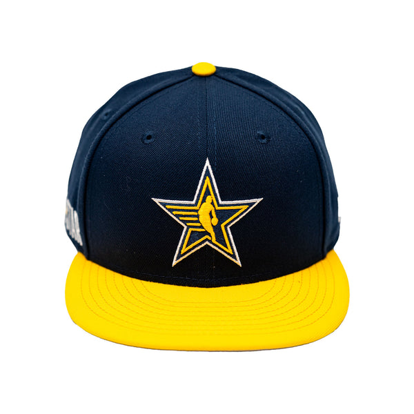 Adult NBA All-Star 2024 Indianapolis Logoman Star 9FIFTY Hat in Navy by New Era - Front View