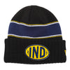 Adult NBA All-Star 2024 Indianapolis Knit Hat in Navy by New Era - Front View