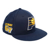 Adult Indiana Pacers Primary Logo Rally Drive 59FIFTY Hat in Navy by New Era - Angled Right Side View
