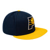 Adult Indiana Pacers Primary Logo Two-Tone 59Fifty Hat in Navy by New Era - Angled Right Side View