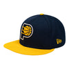 Adult Indiana Pacers Primary Logo Two-Tone 59Fifty Hat in Navy by New Era - Angled Left Side View