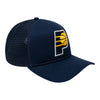 Adult Indiana Pacers Primary Logo 9Forty AF Trucker Hat in Navy by New Era - Angled Right Side View