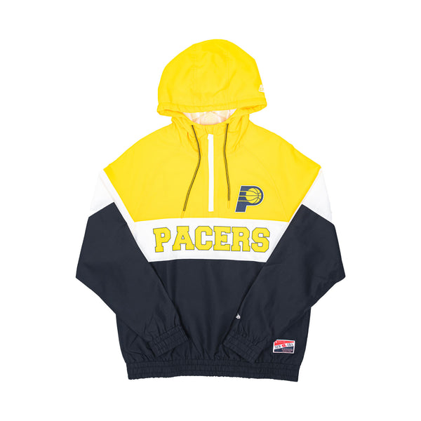 Adult Indiana Pacers 1/4 Zip Windbreaker in Navy by New Era - Front View
