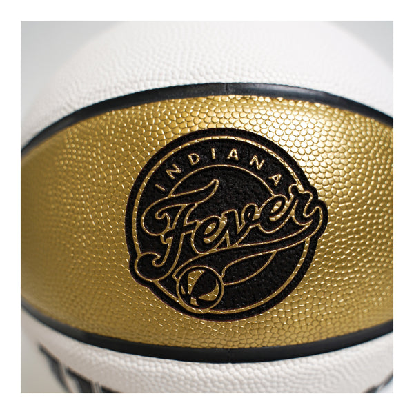 Indiana Fever Full Size Autograph Basketball On Gold and White by Wilson - Zoom View On Fever Logo