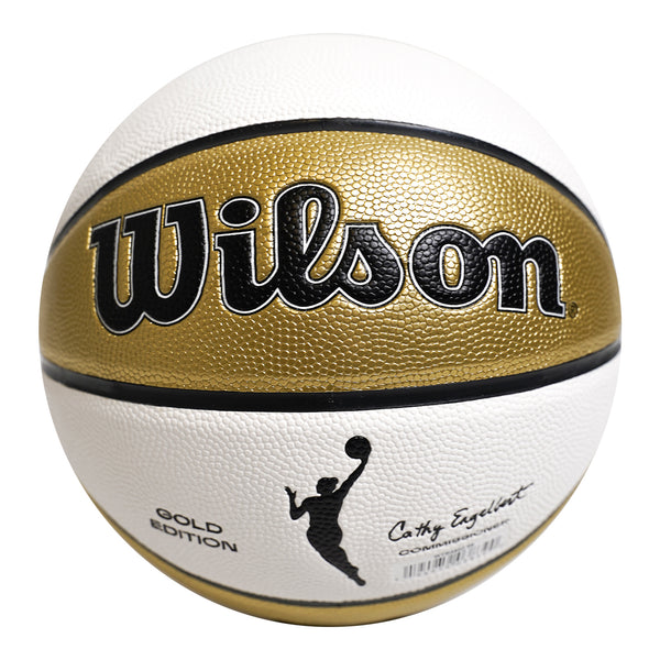 Indiana Fever Full Size Autograph Basketball On Gold and White by Wilson - Back View