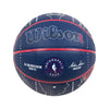 NBA All-Star 2024 Indianapolis Full Size Collectors Basketball in Navy by Wilson - Wilson and All-Star Logo View
