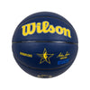 NBA All-Star 2024 Indianapolis Full Size Autograph Basketball in White by Wilson - Blue Side Wilson Logo