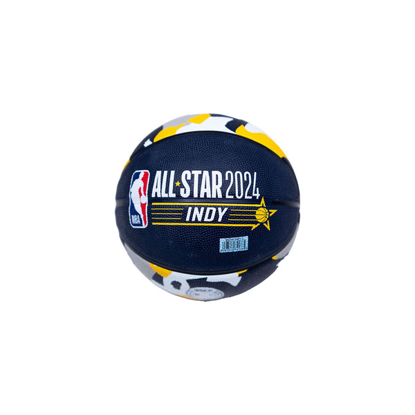 NBA All-Star 2024 Indianapolis Mini Basketball in Navy by Wilson - All-Star Logo View
