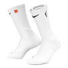 Adult Indiana Fever WNBA Elite Crew Sock in White by Nike - Combined Pair Side View