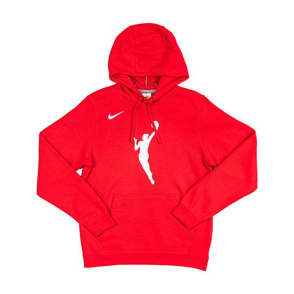 Adult WNBA Logo Woman Hooded Sweatshirt in Red by Nike - Front View