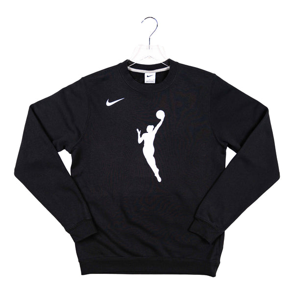 Adult WNBA Logo Woman Crewneck Sweatshirt in Black by Nike - Front View