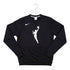 Adult WNBA Logo Woman Crewneck Sweatshirt in Black by Nike - Front View
