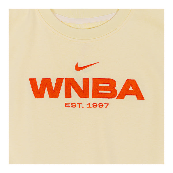 Adult WNBA '24 Standard Issue Crewneck Sweatshirt in Natural by Nike - Zoom View Of Front WNBA Wordmark