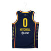 Adult Indiana Fever #0 Kelsey Mitchell Explorer Swingman Jersey by Nike In Blue - Back View