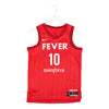 Adult Indiana Fever #10 Hull Rebel Swingman Jersey by Nike in Red - Front View