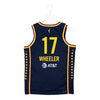 Adult Indiana Fever #17 Erica Wheeler Explorer Swingman Jersey by Nike In Blue - Back View