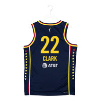 Adult Indiana Fever #22 Caitlin Clark Explorer Name and Number T-Shirt in Navy by Nike