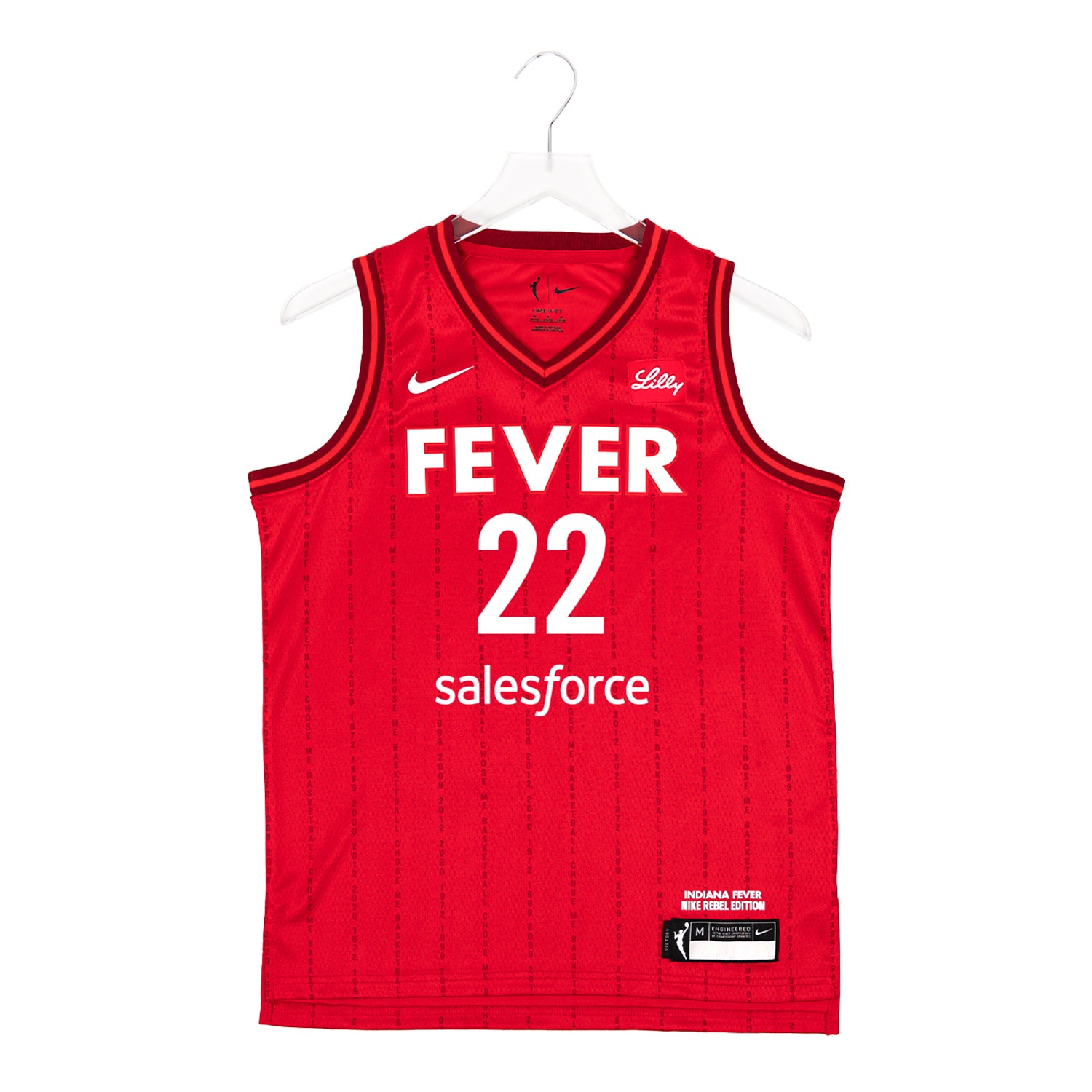 Youth Indiana Fever 22 Caitlin Clark Rebel Swingman Jersey in Red by Nike