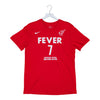 Adult Indiana Fever #7 Aliyah Boston Rebel Name and Number T-Shirt by Nike In Red - Front View