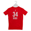 Youth Indiana Fever #34 Grace Berger Rebel Name and Number T-Shirt - Back View