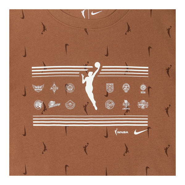Adult WNBA '24 All Team T-shirt in Khaki by Nike - Zoom View On Front Logos