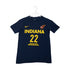 Youth Indiana Fever #22 Caitlin Clark Explorer Name and Number T-Shirt in Navy by Nike - Front View
